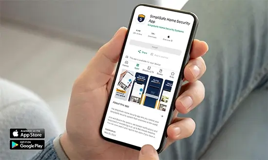 Simplisafe camera through app